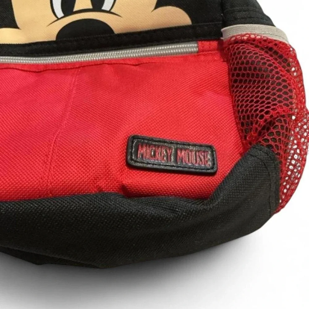 Disney Mickey Mouse Backpack Kids Small‎ Red Black Excellent 3D Ears